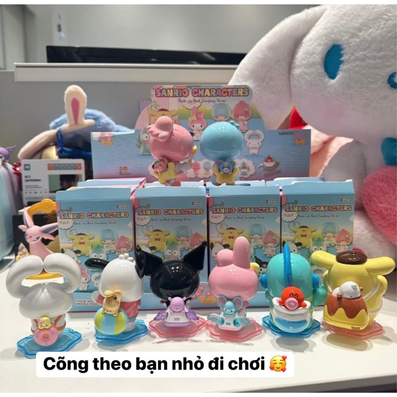 Gacha Blindbox hộp nhân phẩm Sanrio cõng bạn nhỏ - Chính hãng