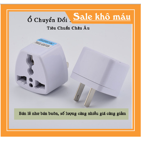 Ổ Chuyển Đổi Phích Cắm Từ 3 Chân Sang 2 Chân Nguồn 220V