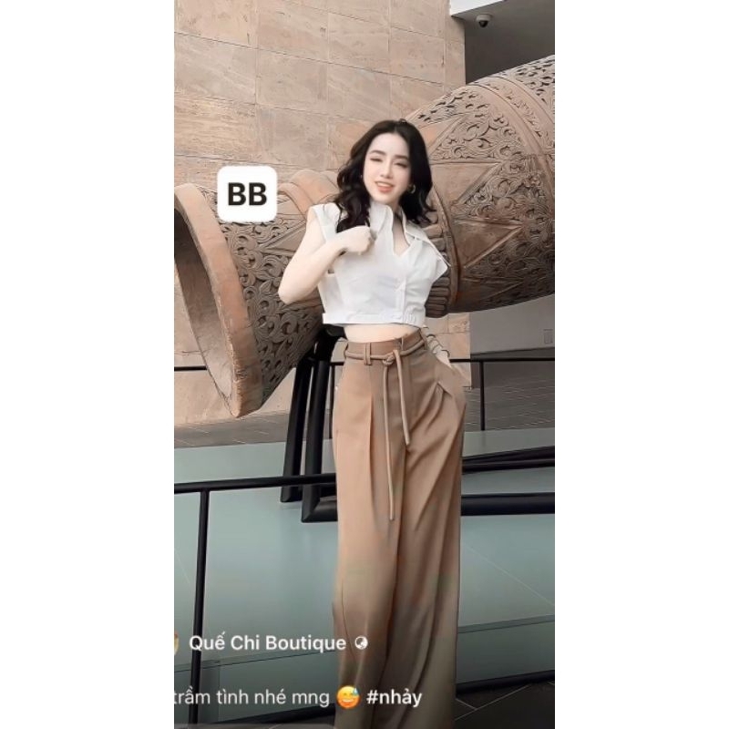 Set áo sơ mi crt + quần suông