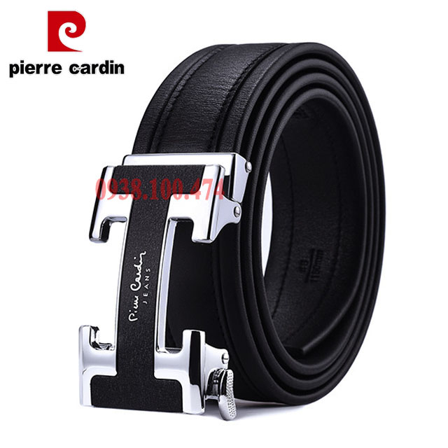 Thắt lưng nam Pierre Cardin chính hãng khóa chốt tự động dây da bò thật PCJ1105Light