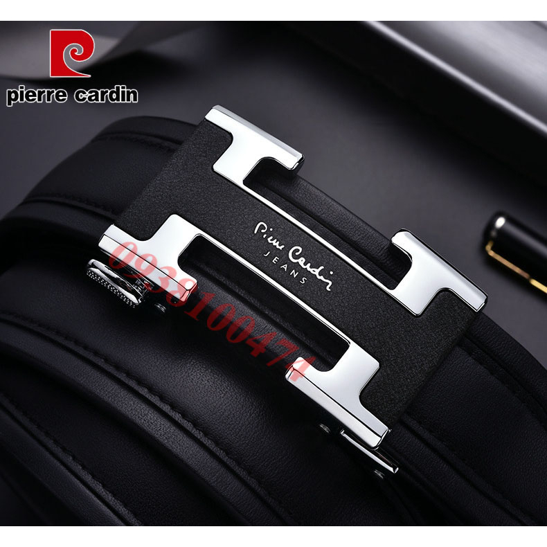 Thắt lưng nam Pierre Cardin chính hãng khóa chốt tự động dây da bò thật PCJ1105Light