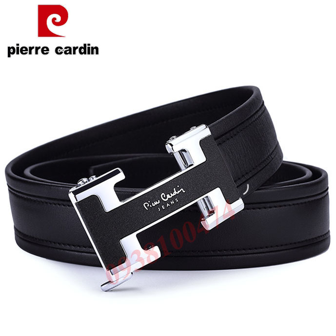Thắt lưng nam Pierre Cardin chính hãng khóa chốt tự động dây da bò thật PCJ1105Light