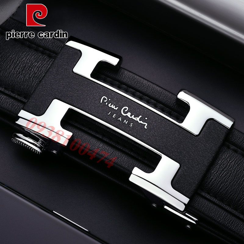 Thắt lưng nam Pierre Cardin chính hãng khóa chốt tự động dây da bò thật PCJ1105Light
