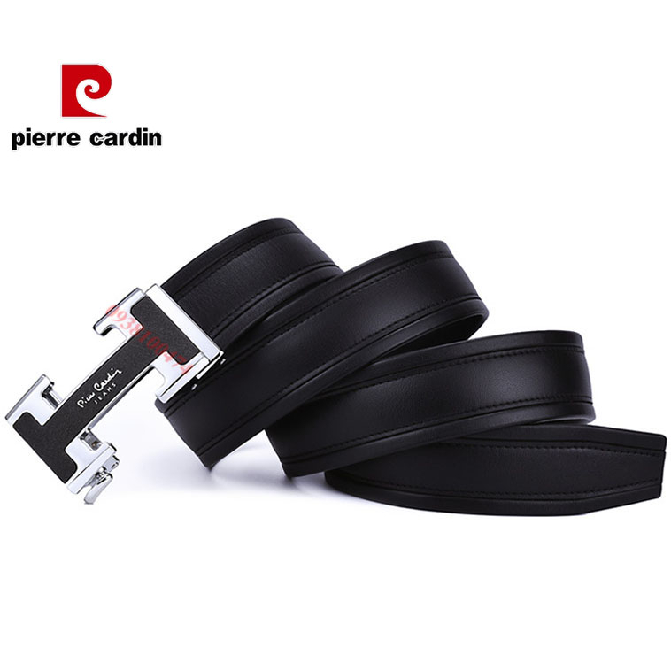 Thắt lưng nam Pierre Cardin chính hãng khóa chốt tự động dây da bò thật PCJ1105Light