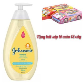 [Tặng Bút sáp tô màu cho bé ]Sữa tắm gội toàn thân Johnson's Baby 500ml