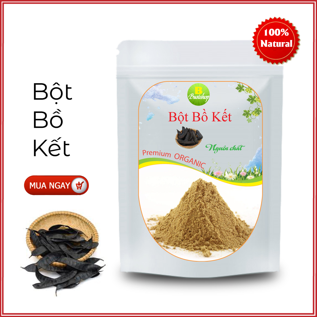 Bột bồ kết nguyên chất 100g - Sạch gàu, ngăn rụng tóc, kích thích mọc tóc