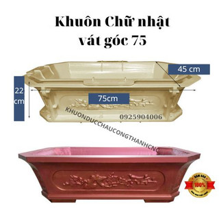 Khuôn đúc chậu cảnh Chữ Nhật vát góc 75