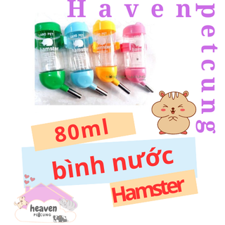 Bình nước bi hamster 80ml 125ml 250ml thỏ bọ sóc nhím