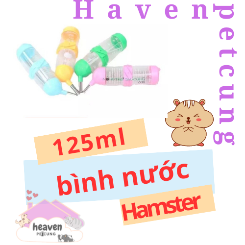 Bình Nước Bi hamster 80ml 125ml 250ml Thỏ Bọ Sóc Nhím
