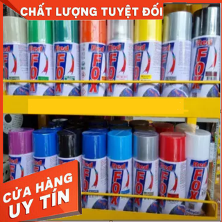 Sơn xịt red fox đủ màu, siêu nhanh khô 400ml