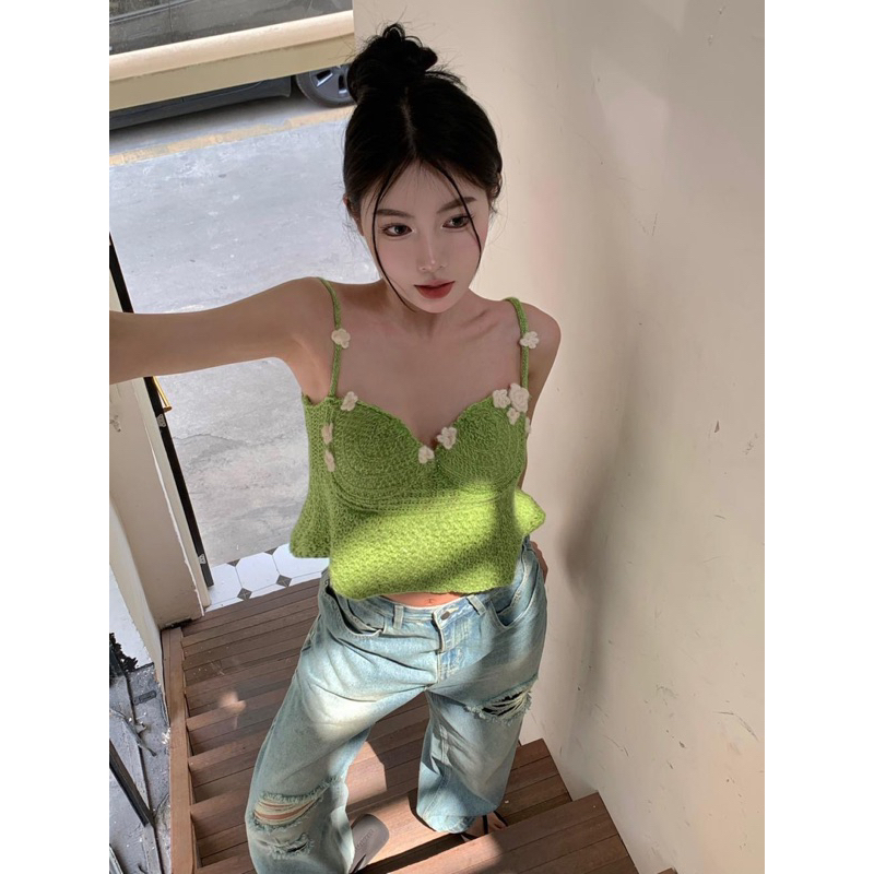 Áo Len Hai Dây Phong Cách Douyin Siêu Xinh