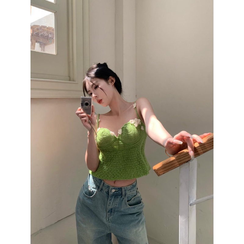 Áo Len Hai Dây Phong Cách Douyin Siêu Xinh