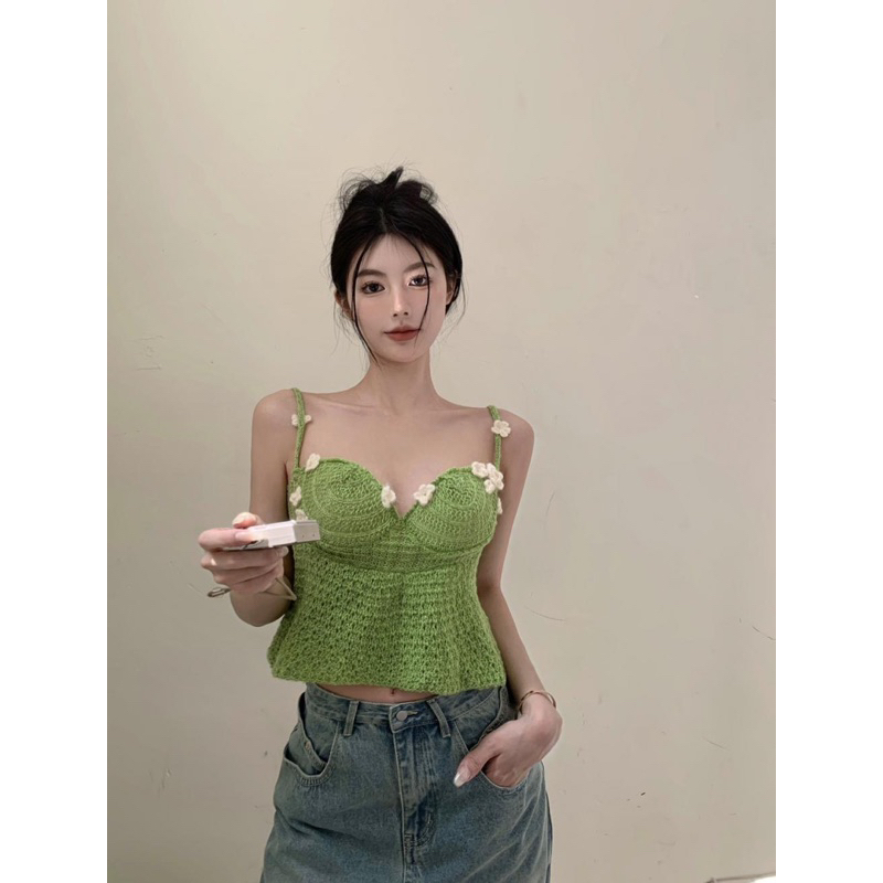 Áo Len Hai Dây Phong Cách Douyin Siêu Xinh