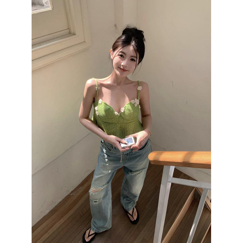 Áo Len Hai Dây Phong Cách Douyin Siêu Xinh