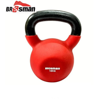 Tạ ấm 18Kg Brosman nhập khẩu chính hãng cao cấp,Tạ chuông nguyên khối bọc cao su 18kg,Tạ squat 18kg,Tạ bình 18kg