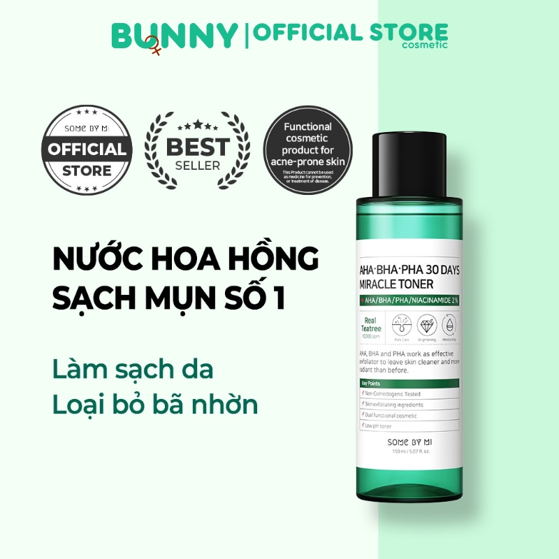 Nước Hoa Hồng Some By Mi Làm Sạch Da Dầu Mụn Trong 30 Ngày AHA-BHA-PHA 30 Days Miracle Toner 150ml | BigBuy360 - bigbuy360.vn