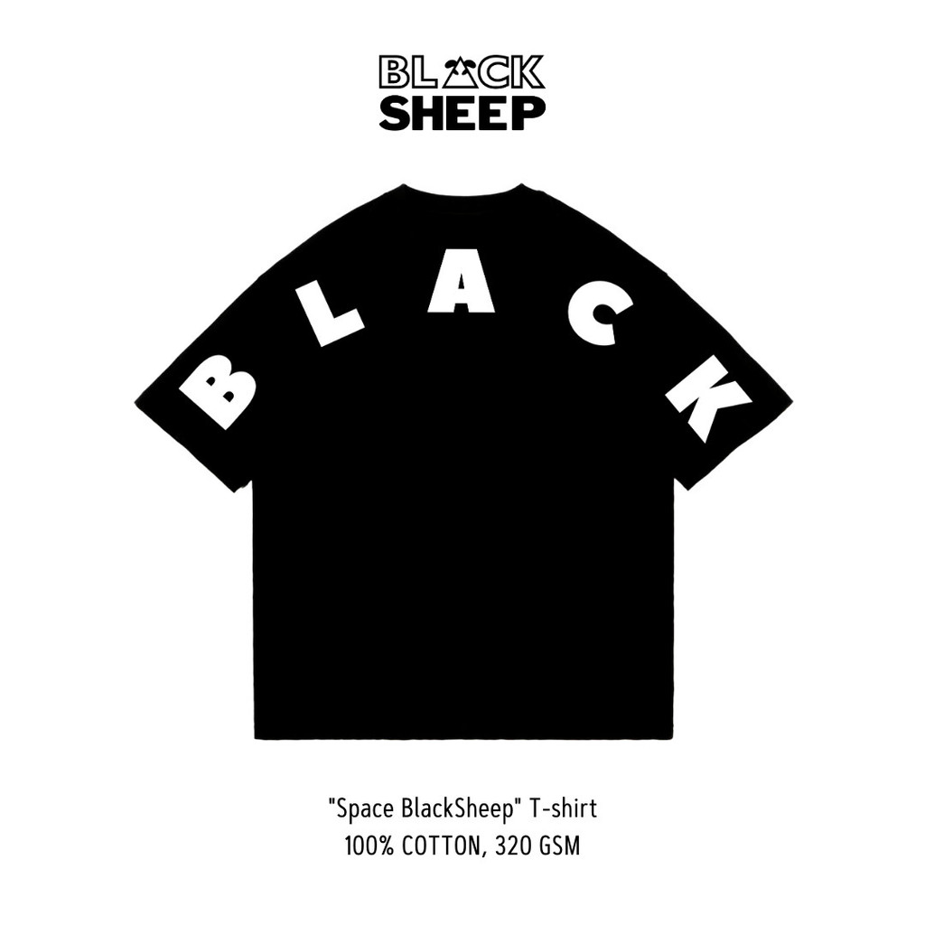[BLACKSHEEP]Áo thun cotton 320gsm nam nữ Unisex form rộng tay lỡ, local brand chính hãng.