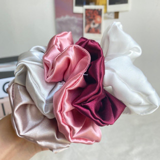 Cột Tóc Scrunchies Vải Lụa Phi Bóng Hàn Quốc Nhiều Màu