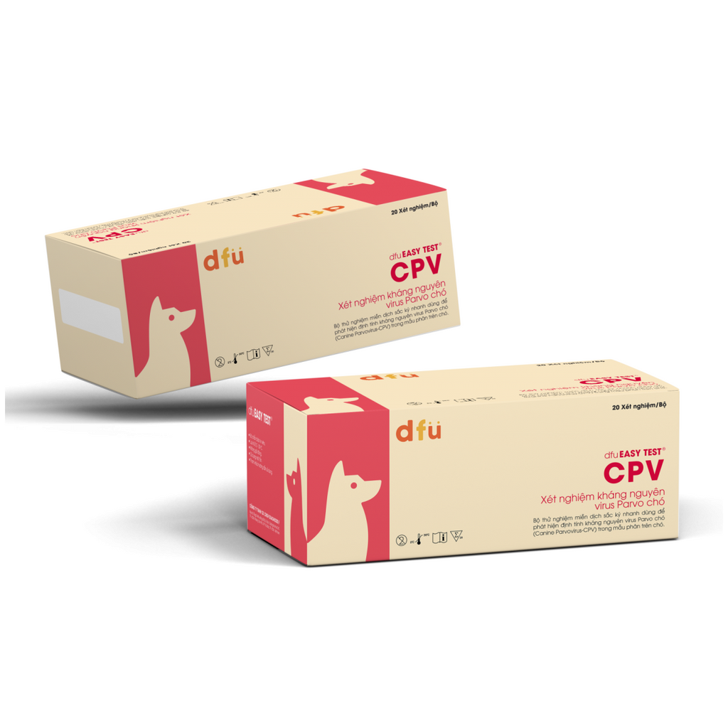 Que test nhanh bệnh PARVO (CPV) bệnh ói tiêu chảy máu ở chó, Kit test nhanh CARE(CDV) Hô hấp co giật ở chó (HÀN QUỐC)