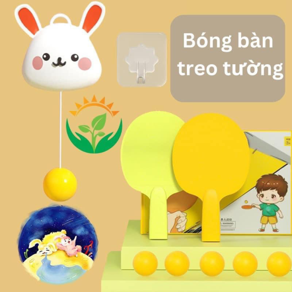 Bóng bàn treo tường cho bé PLAYKID đồ chơi vận động giúp bé tăng cường thể chất PK047