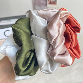 Cột Tóc Scrunchies Vải Lụa Phi Bóng Hàn Quốc Nhiều Màu