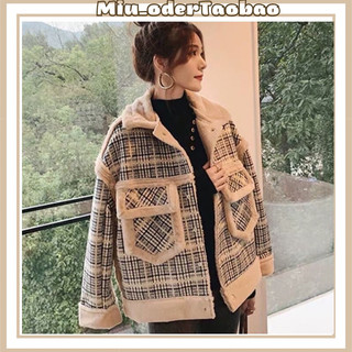 Áo khoác dạ nữ lót lông tweed phong cách Hàn Quốc siêu đẹp giá rẻ