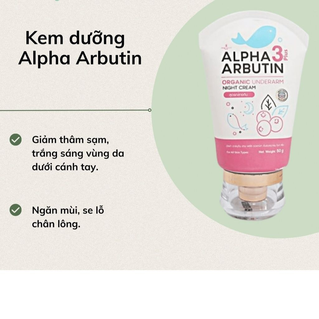 Kem Dưỡng Trắng Giảm Thâm Nách Precious Skin Alpha Arbutin Organic Underarm Whitening Cream 50g