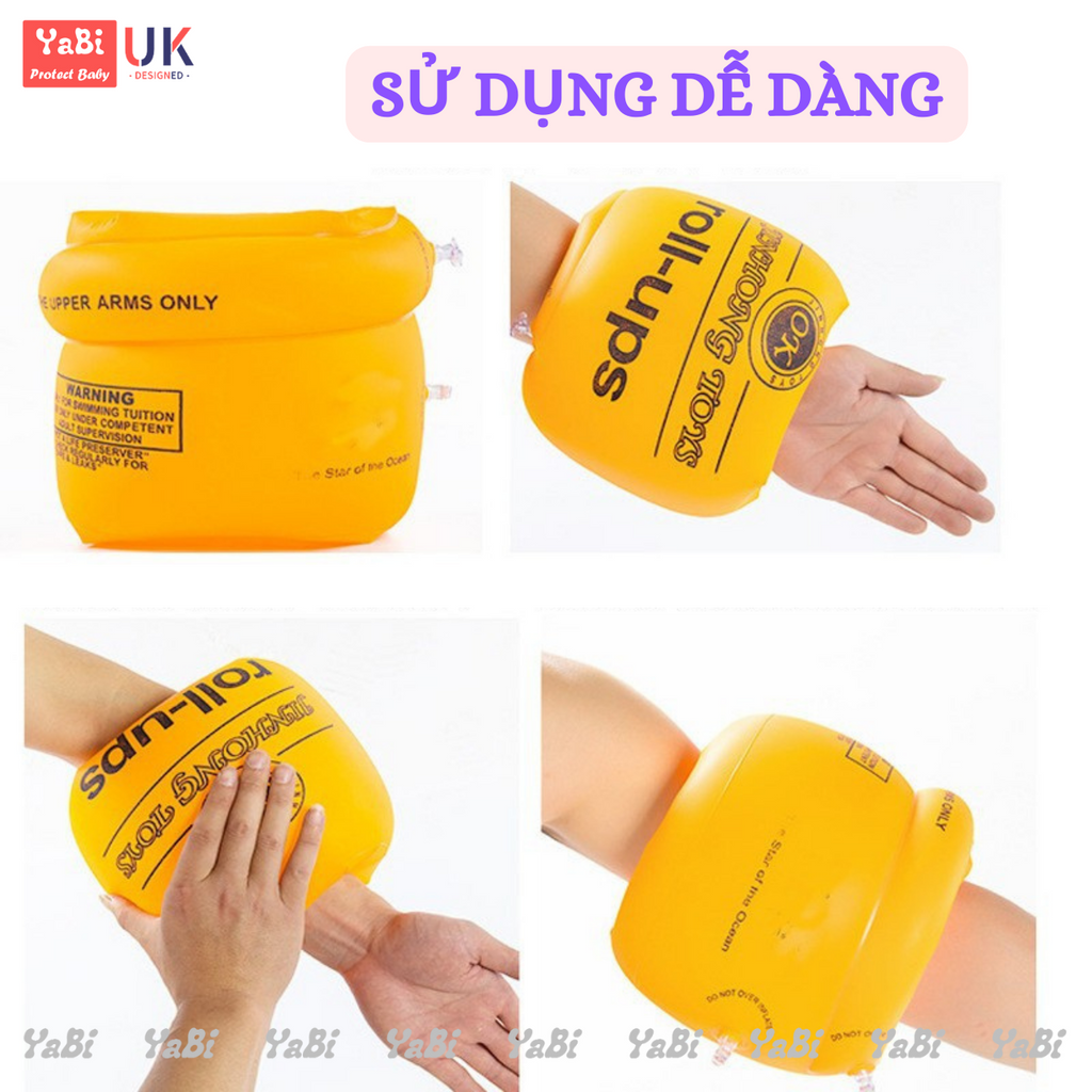 Phao tay cho bé tập bơi YaBi giúp tự tin khi bơi dùng được cho bé và người lớn