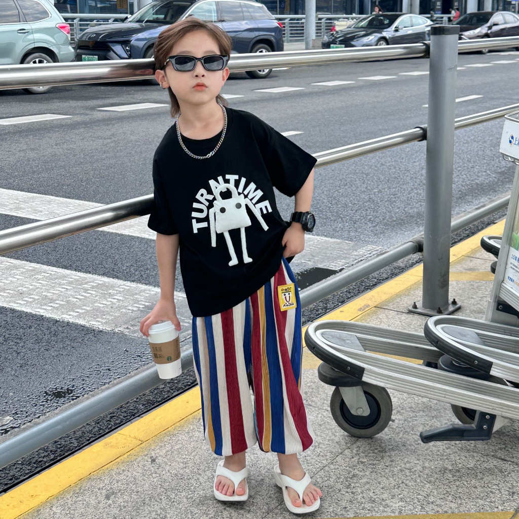 Áo thun cộc tay bé trai TA A325 size 90-140, áo phông trẻ em quảng châu cao cấp