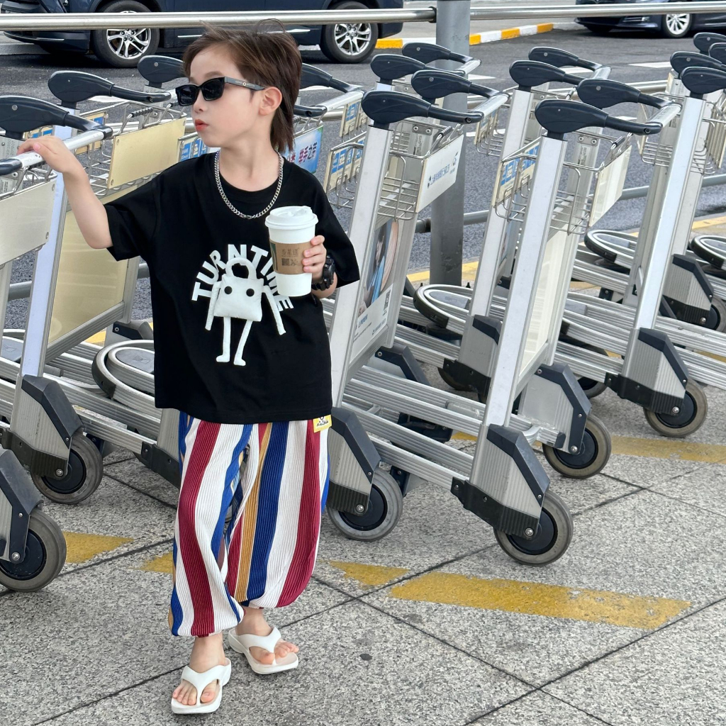 Áo thun cộc tay bé trai TA A325 size 90-140, áo phông trẻ em quảng châu cao cấp