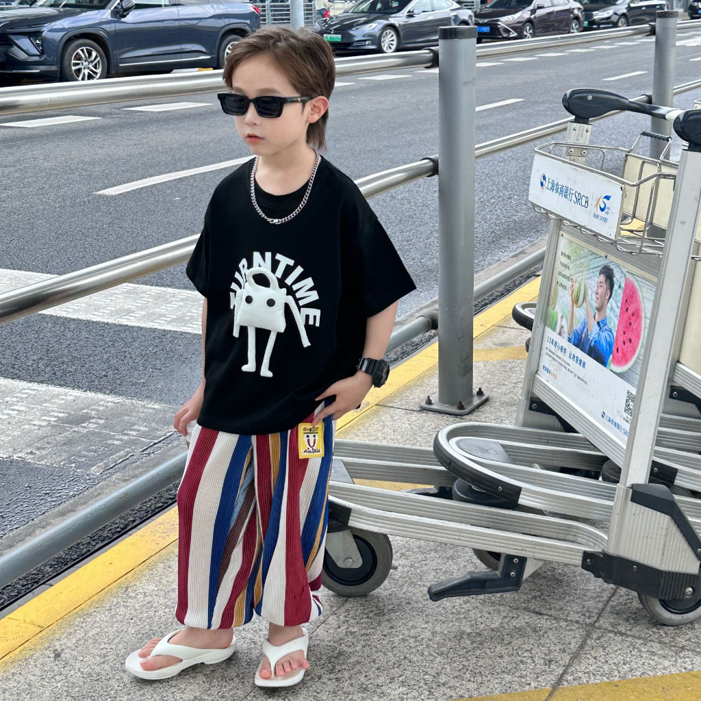 Áo thun cộc tay bé trai TA A325 size 90-140, áo phông trẻ em quảng châu cao cấp