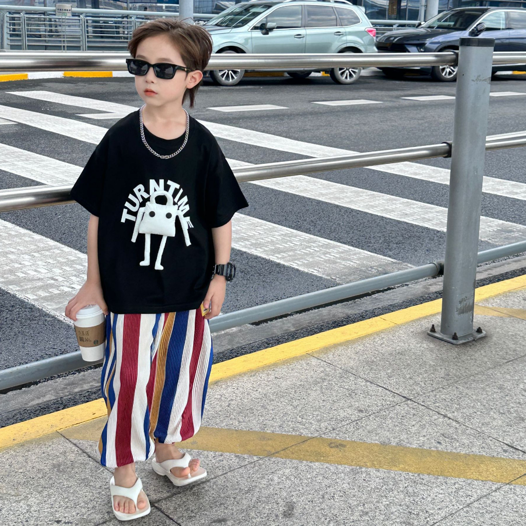 Áo thun cộc tay bé trai TA A325 size 90-140, áo phông trẻ em quảng châu cao cấp