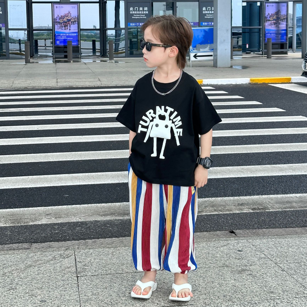 Áo thun cộc tay bé trai TA A325 size 90-140, áo phông trẻ em quảng châu cao cấp