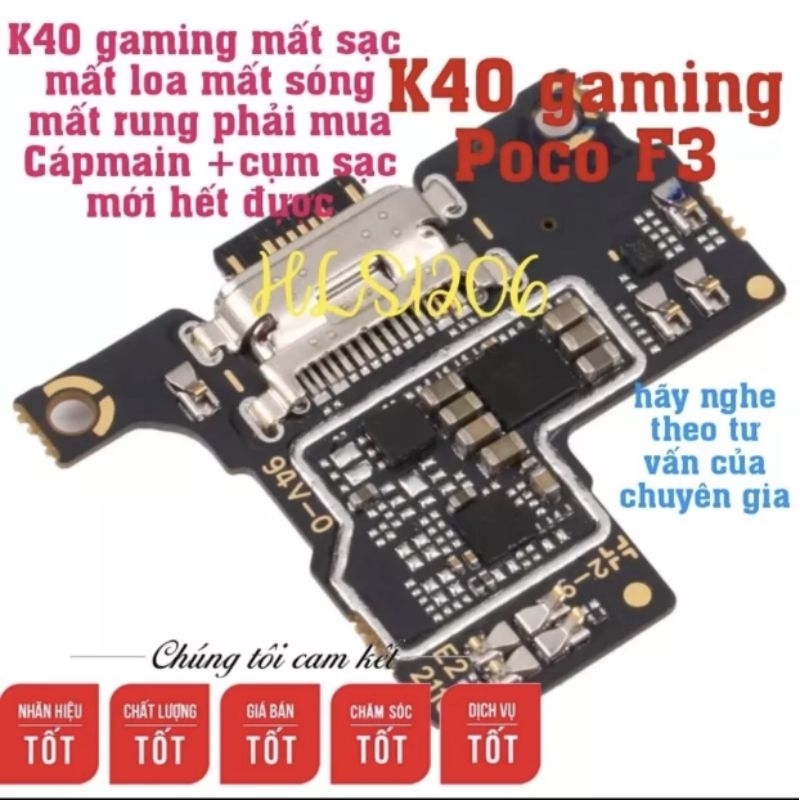 Cụm sạc K40 Gaming poco F3 GT