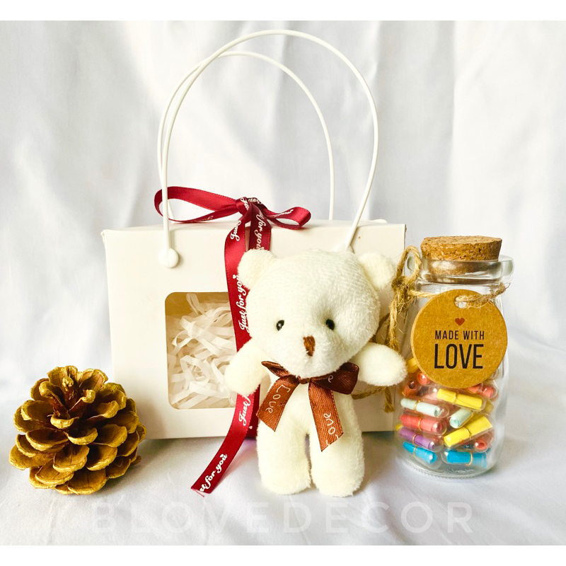 Set quà tặng gấu có đèn