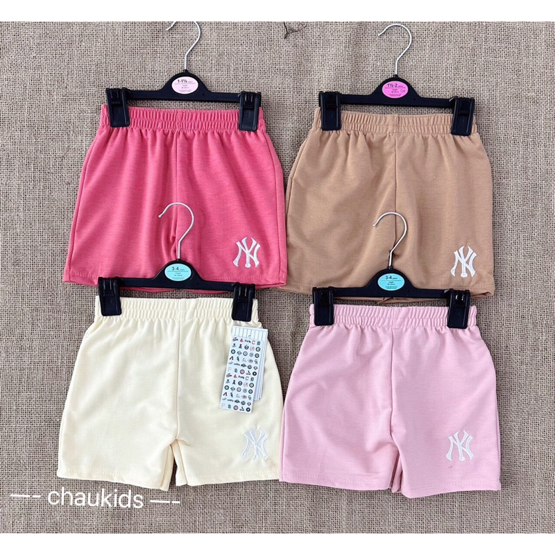 Quần đùi bé gái, quần sooc bé gái chất cotton mịn size 8-18kg