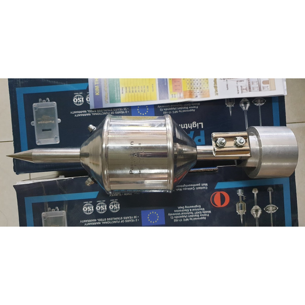 Kim thu sét, Kim chống sét Pantheon CX-040 bán kính bảo vệ an toàn 63m, Kim thu lôi chủ động phóng tia tiên đạo