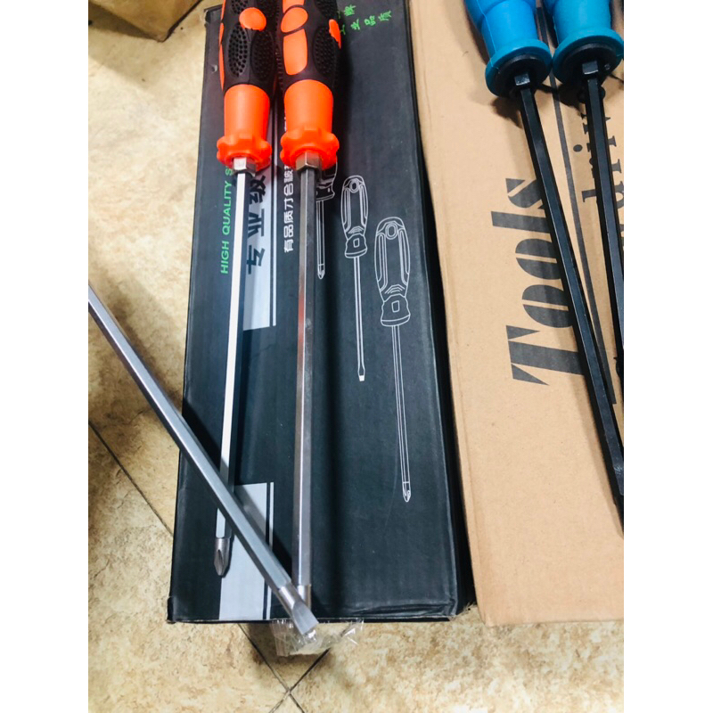 Xả thanh lí tô vít hai đầu 6*200mm có nam châm loại tốt