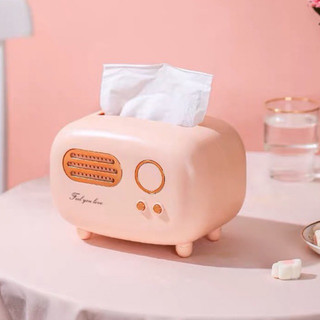 Hộp đựng khăn giấy rút hình Radio dễ thương decor trang trí