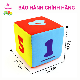 Đồ chơi xúc xắc vải số đếm PiPoVietnam - Giúp con  thích thú học màu sắc, số đếm