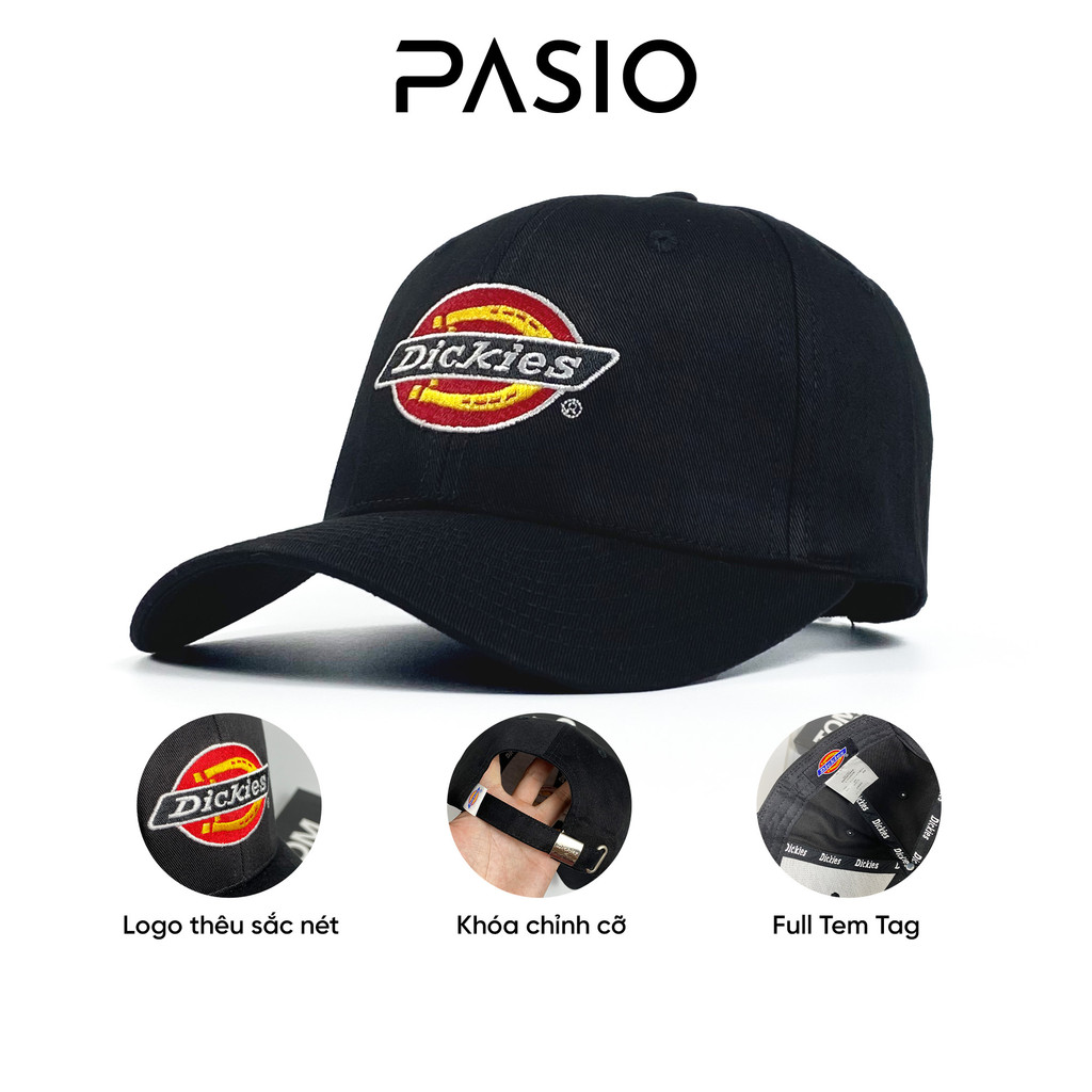 Mũ lưỡi trai Dickies nón kết nam nữ logo thêu chất cotton full tem tag - PASIO