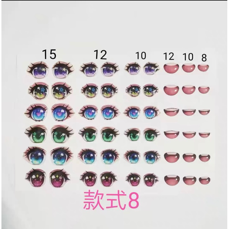 Bộ mắt, mũi, miệng chibi (cả tấm)