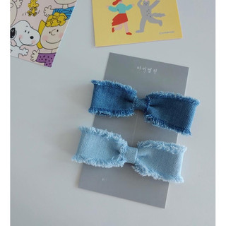Kẹp nơ vải jeans / denim