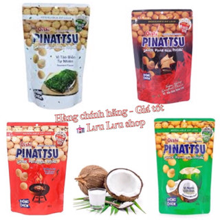  Snack nhân đậu phộng vị mực cay   nước cốt dừa  tảo biển Pinattsu Oishi gói 85g 