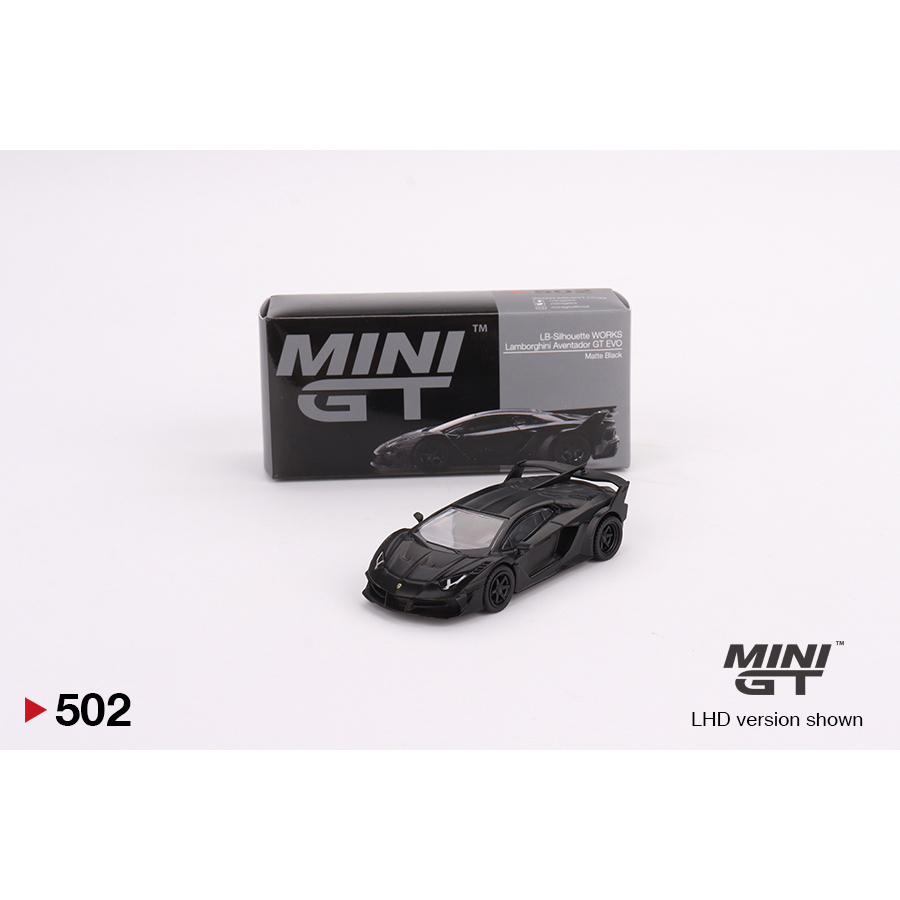 Mô hình ô tô Lamborghini LB-Silhouette WORKS Aventador GT EVO Matte Black 1/64 MiniGT MGT00502