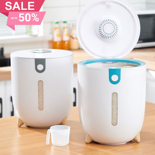 Thùng Đựng Gạo Thông Minh AC Decor, Thùng Đựng Gạo Tròn Chống Nước Ẩm Mốc 10kg