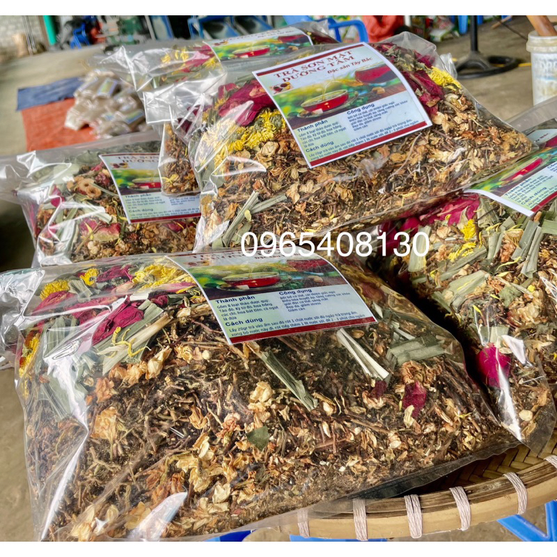 Trà Sơn Mật Hồng Dưỡng Tâm SaPa Mix 7 Vị Siêu Ngon (Cỏ Ngọt , Hoa Nhài , Cúc Chi , Lá Dứa , Sơn Mật ,
