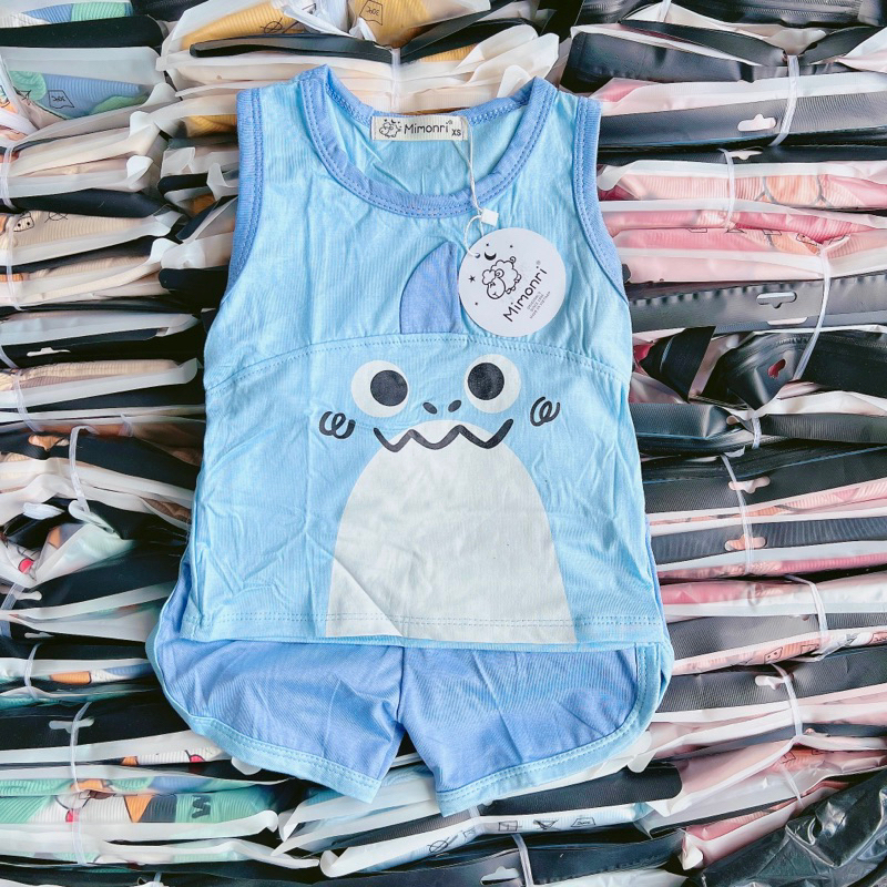 Set bộ ba lỗ thun lạnh cho bé 5-18kg