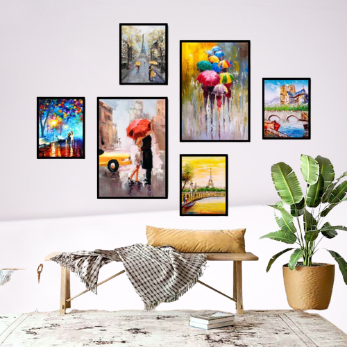 16 Set 6 Tranh Treo Tường, Tranh Dán Tường Trang Trí Mẫu Hiện Đại Bán Chạy Nhất Có Sẵn Keo Hai Mặt T33