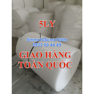 Cuộn Mút PE Foam Dày 5mm Dài 50m Cao 1,05m, Xốp Chống Sốc